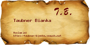 Taubner Bianka névjegykártya